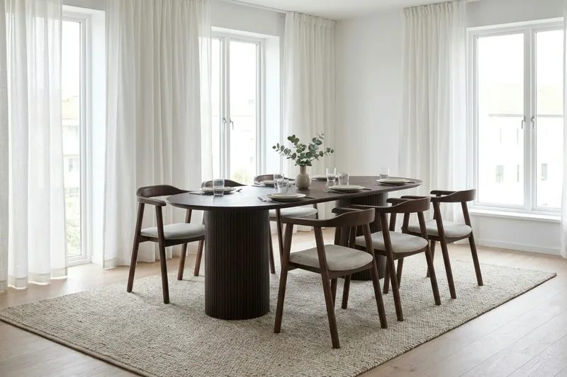 Kopparbo Matbord Oval 180x90 cm Fanér - Rökt ek - Products - Möbler - Bord & matgrupp - Matbord & köksbord