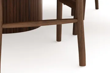 Kopparbo Matgrupp 150 cm Rund med 6 Dastoori Matstolar - Valnöt - Products - Möbler - Bord & matgrupp - Matgrupp