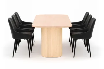 Kopparbo Matgrupp 200x90cm med 6 Alsarp Matstolar - Natural - Products - Möbler - Bord & matgrupp - Matgrupp