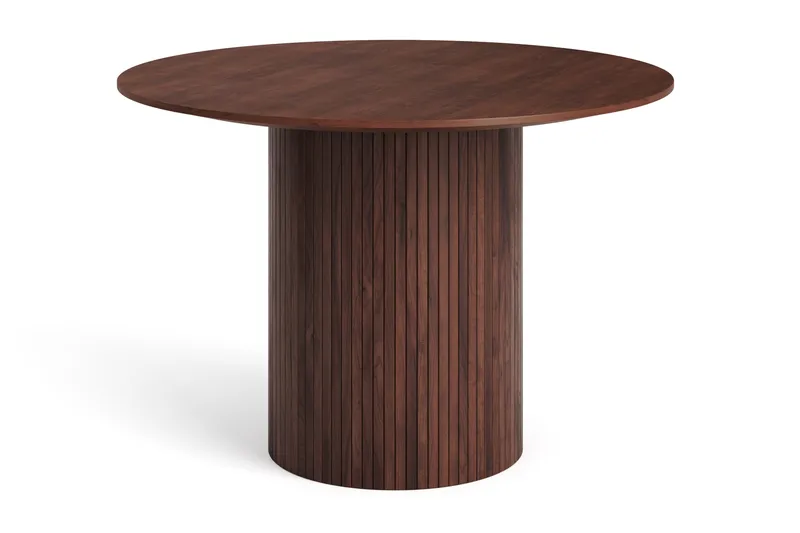 Kopparbo Runt Matbord 110 cm Fanér, Valnöt
