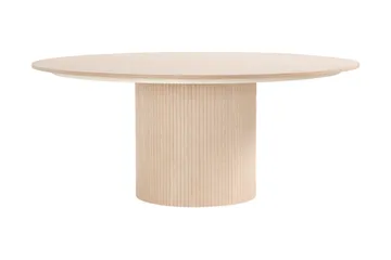 Kopparbo Runt Matbord 180 cm - Vitlaserat Ek / Ljus / Trä - Products - Möbler - Bord & matgrupp - Matbord & köksbord