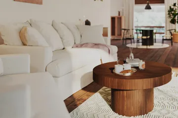 Kopparbo Runt Soffbord 90 cm - Valnöt / Trä / Mörkbrunt - Products - Möbler - Bord & matgrupp - Soffbord