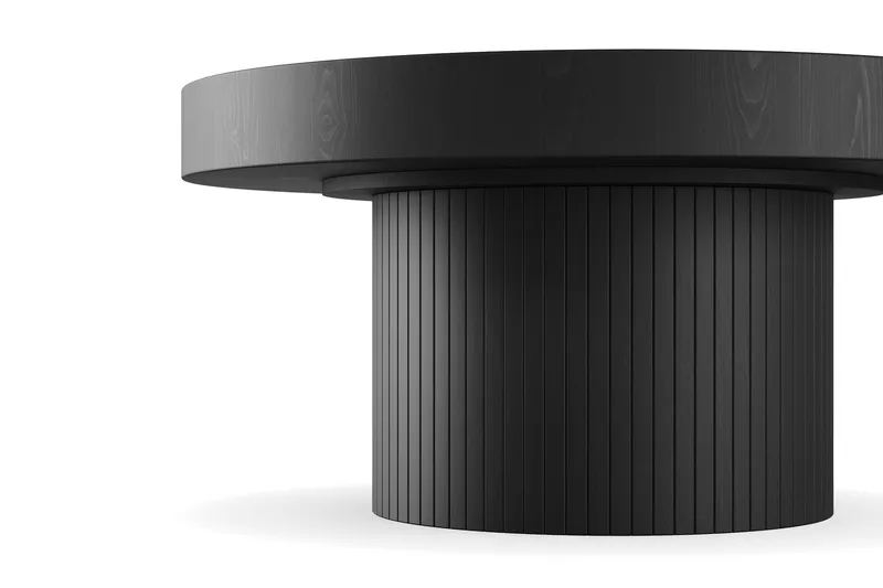 Kopparbo Soffbord 90 cm Runt Svart - Svart trä - Products - Möbler - Bord & matgrupp - Soffbord