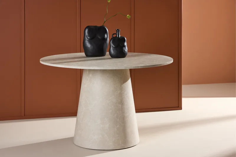 Lanzo Matbord 120 cm Rund - Beige - Products - Möbler - Bord & matgrupp - Matbord & köksbord