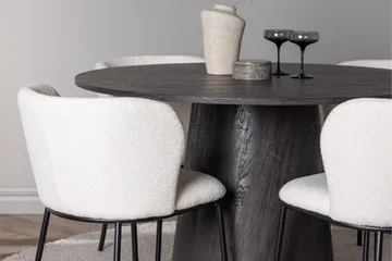 Lanzo Matgrupp 120 cm Rund med 4 Edina Stolar - Mocca - Products - Möbler - Bord & matgrupp - Matgrupp