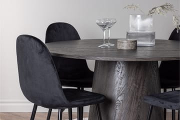 Lanzo Matgrupp 120 cm Rund med 4 Polar stolar - Svart - Products - Möbler - Bord & matgrupp - Matgrupp
