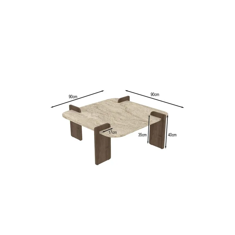 Lorvenor Soffbord 90 cm - Mörkbrun - Products - Möbler - Bord & matgrupp - Soffbord