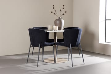 Lycke Matgrupp 110 cm Rund med 4 Modesto stolar - Beige/Svart - Products - Möbler - Bord & matgrupp - Matgrupp