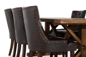 Lyon Förlängningsbar Matgrupp 200 cm med 6 Tuva Fåtölj - Natur/Brun - Products - Möbler - Bord & matgrupp - Matgrupp