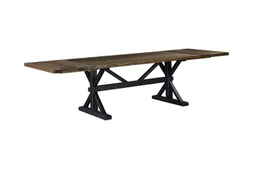Lyon Förlängningsbart Matbord 6 personer - Utdragbart plankbord 200 cm - Natur/Svart - Products - Möbler - Bord & matgrupp - Matbord & köksbord