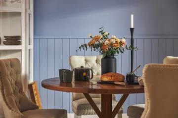 Lyon Matgrupp 120 cm Rund inkl 4 Bergviken Stolar - Brun - Products - Möbler - Bord & matgrupp - Matgrupp