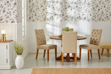 Lyon Runt Litet Matbord Vintage 120 cm - Natur / Trä / Alm - Products - Möbler - Bord & matgrupp - Matbord & köksbord