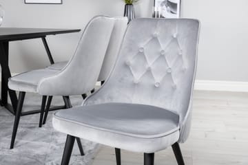 Marina Matgrupp 180 cm Rektangulär med 6 Velvet Deluxe stolar - Svart - Products - Möbler - Bord & matgrupp - Matgrupp