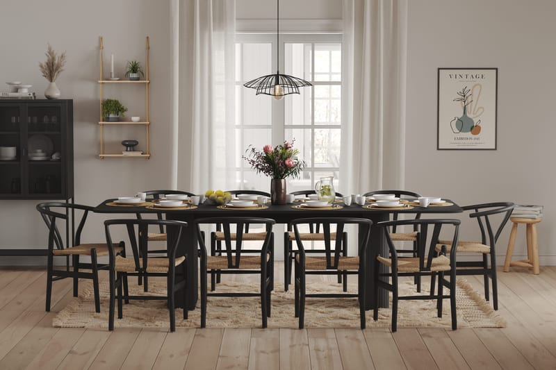 Kopparbo Matbord 200-260 cm Förlängningsbart - Svart trä - Products - Möbler - Bord & matgrupp - Matbord & köksbord