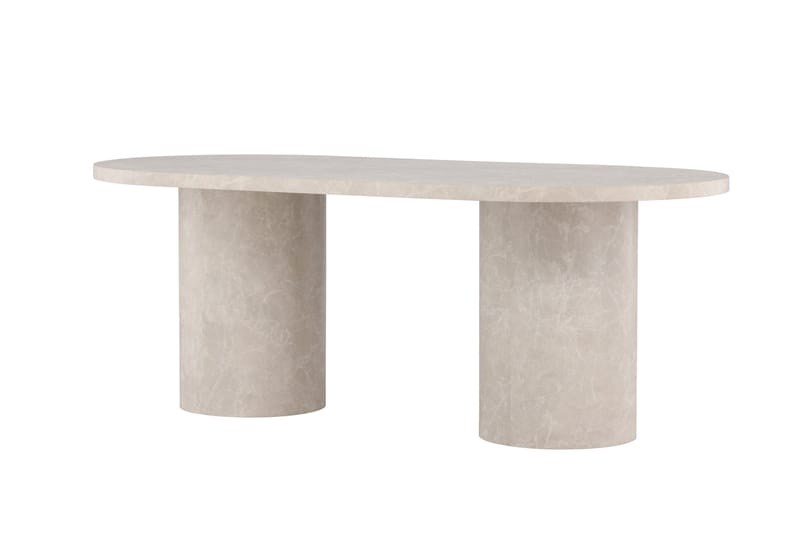 Narvik Dining Table 100x200 cm - Beige Marblelook  / - Beige - Products - Möbler - Bord & matgrupp - Matbord & köksbord