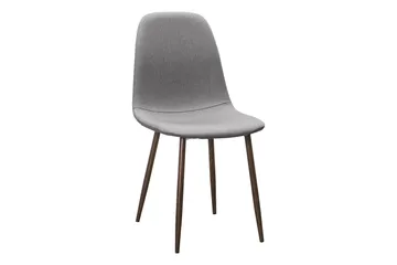 Noira Ovalt Matbord 220 cm Valnöt +  8 st Nibe stol grå med valnöt ben - Brun/Grå - Products - Möbler - Bord & matgrupp - Matgrupp
