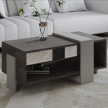 Norell Soffbord 90x40x49 cm - Gordion Marble och Grey - Products - Möbler - Bord & matgrupp - Soffbord