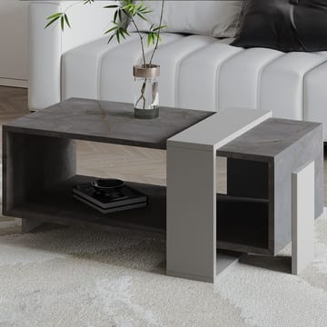 Norell Soffbord 90x40x49 cm - Gordion Marble och Grey - Products - Möbler - Bord & matgrupp - Soffbord