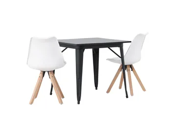 Ochovi Matgrupp  80 cm Rektangulär med 2 Zeno stolar - Svart - Products - Möbler - Bord & matgrupp - Matgrupp