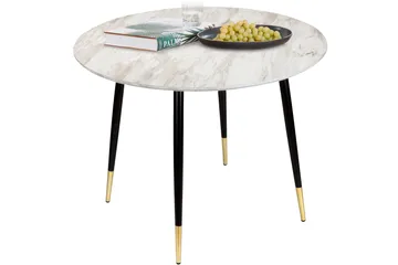 Oktoos Matbord Runt 100 cm - Grå/Vit/Svart/Guld - Products - Möbler - Bord & matgrupp - Marmorbord