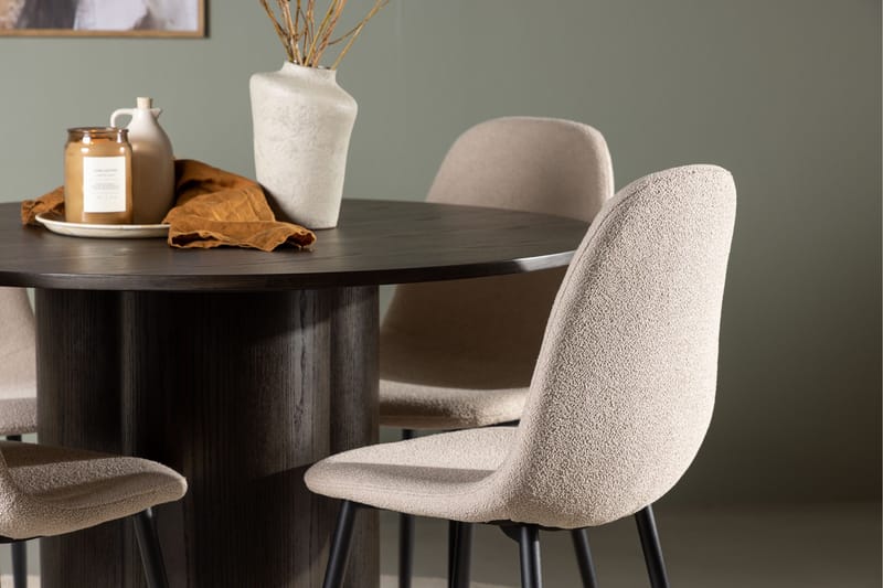Olivia Matgrupp 110 cm Rund med 4 Polar stolar - Beige - Products - Möbler - Bord & matgrupp - Matgrupp
