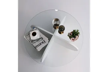 Pakalni Soffbord 75x35x75 cm Runt - Vit - Products - Möbler - Bord & matgrupp - Soffbord