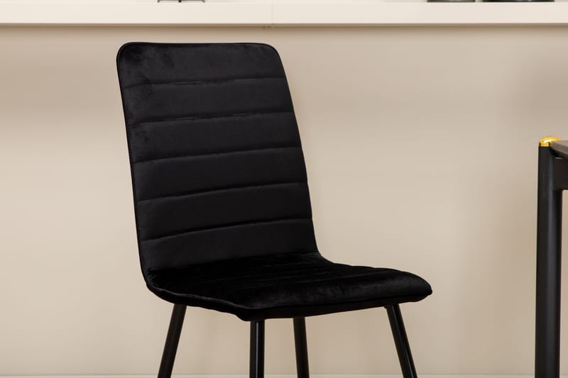 Pelle Matgrupp 190 cm Rektangulär med 6 Windu stolar - Svart - Products - Möbler - Bord & matgrupp - Matgrupp