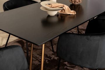 Petra Matgrupp 190 cm Rektangulär med 6 Berit stolar - Svart - Products - Möbler - Bord & matgrupp - Matgrupp