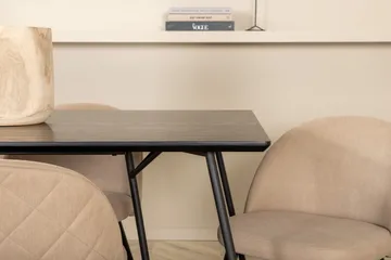 Petra Matgrupp 190 cm Rektangulär med 6 Velvet stolar - Beige - Products - Möbler - Bord & matgrupp - Matgrupp