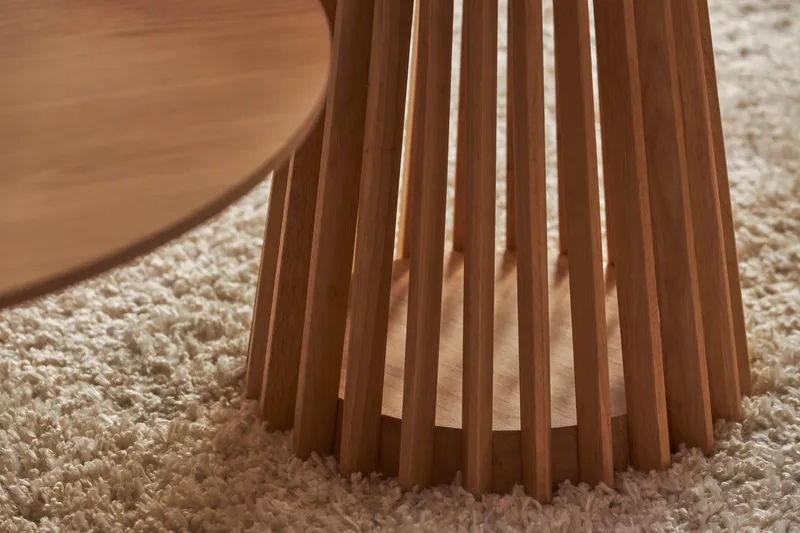 Peyra Soffbord  60 cm Runt Ek - Natur - Products - Möbler - Bord & matgrupp - Soffbord