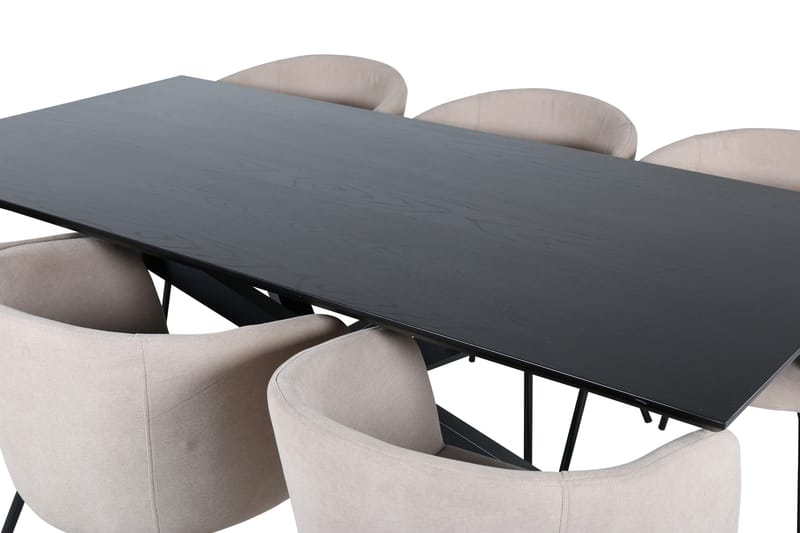 Piazza Matgrupp 180 cm Rektangulär med 6 Berit stolar - Beige - Products - Möbler - Bord & matgrupp - Matgrupp