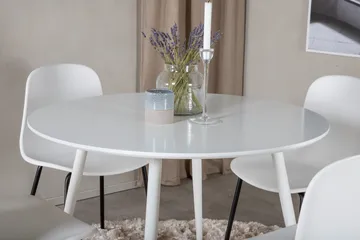 Plaza Matgrupp 100 cm Rund med 4 Arctic stolar - Svart - Products - Möbler - Bord & matgrupp - Matgrupp