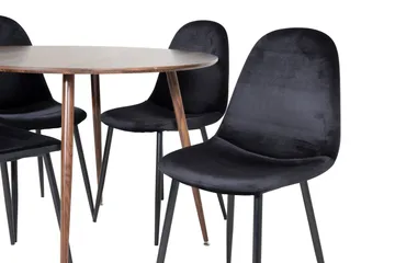 Plaza Matgrupp 100 cm Rund med 4 Polar stolar - Svart - Products - Möbler - Bord & matgrupp - Matgrupp