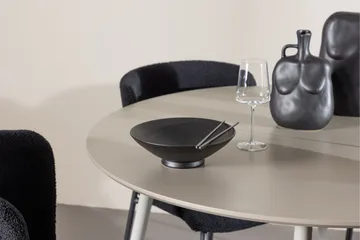 Plaza Matgrupp 120 cm Rund med 4 Modesto stolar - Beige/Svart - Products - Möbler - Bord & matgrupp - Matgrupp