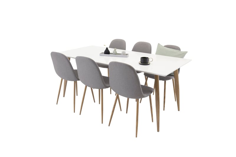Polar Matgrupp 180 cm Rektangulär med 6 Polar stolar - Natur - Products - Möbler - Bord & matgrupp - Matgrupp