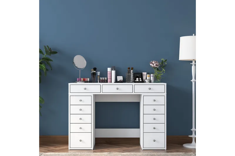 Ramender Sminkbord 120 cm - Vit - Products - Möbler - Bord & matgrupp - Sminkbord & toalettbord