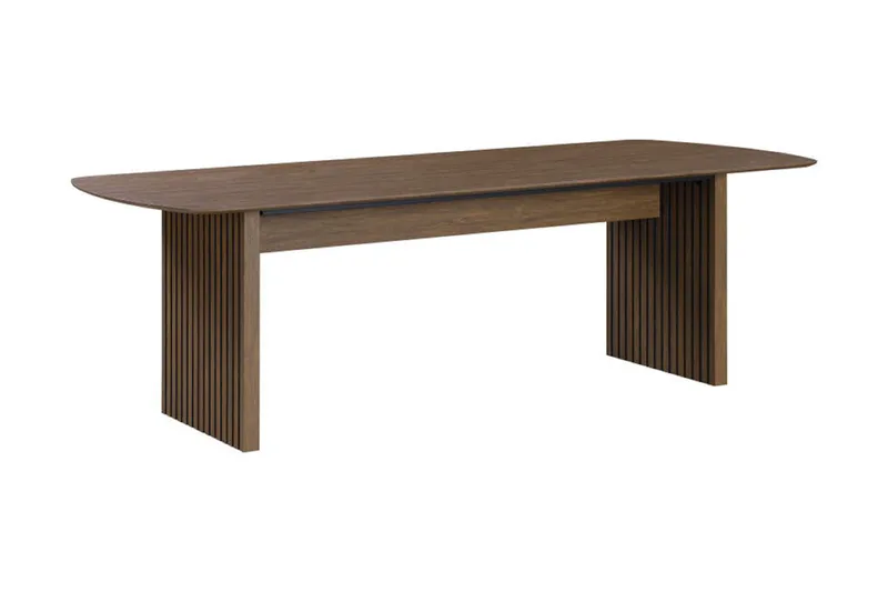 Richeto Matbord 240 cm med 8 Filip Matstolar - Rökt ek / Vit Bouclé - Products - Möbler - Bord & matgrupp - Matgrupp