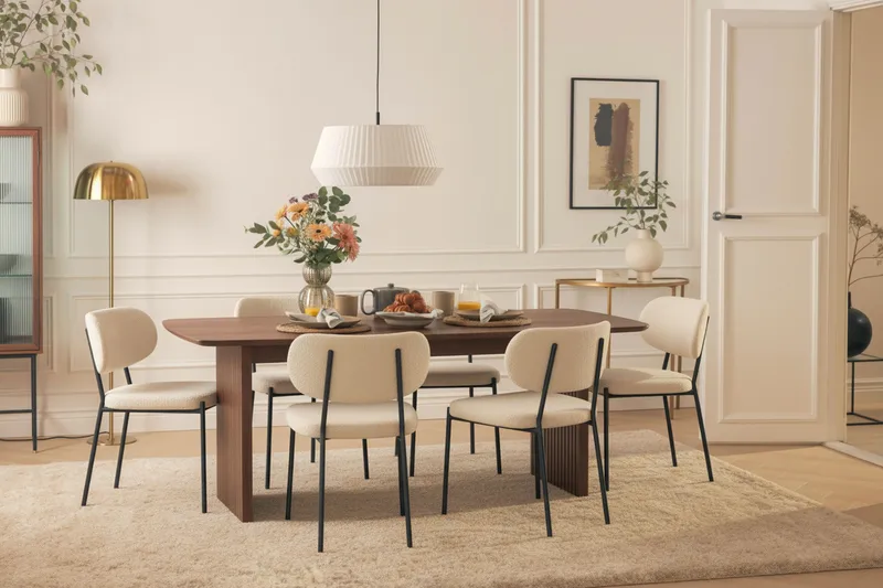 Richeto Matbord Rökt Ek 240 cm - Brun / Ribbad - Products - Möbler - Bord & matgrupp - Matbord & köksbord