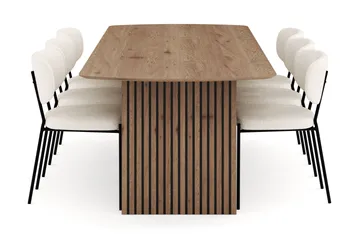 Richeto Matgrupp 240 cm med 6 Gemmiano Matstolar - Ek - Products - Möbler - Bord & matgrupp - Matgrupp