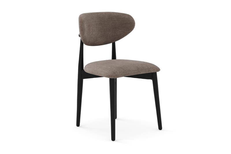 Richeto Matgrupp 240 cm Rökt ek med 6 Molly Matstolar - Rökt ek/Svart/Greige - Products - Möbler - Bord & matgrupp - Matgrupp