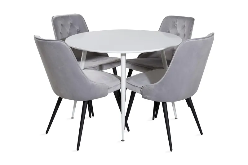 Ridones Matbord Runt med 4 st Valera Lyx Sammetstol