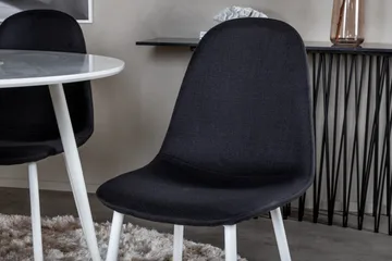 Ridones Matgrupp 100 cm Rund inkl 4 Ypas Stolar - Vit/Svart - Products - Möbler - Bord & matgrupp - Matgrupp