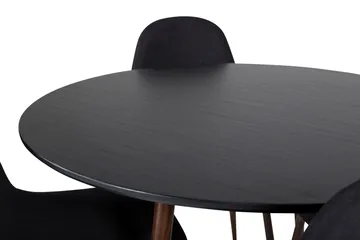 Ridones Matgrupp inkl 4 Ypas Stolar - Svart/Brun - Products - Möbler - Bord & matgrupp - Matgrupp