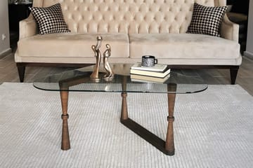 Sabani Soffbord 96 cm Trekantig - Valnötsbrun - Products - Möbler - Bord & matgrupp - Soffbord