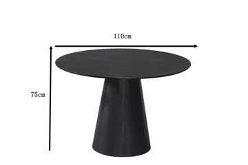 Siena Litet Matbord Runt 110cm Ekfanér - Svart - Products - Möbler - Bord & matgrupp - Matbord & köksbord