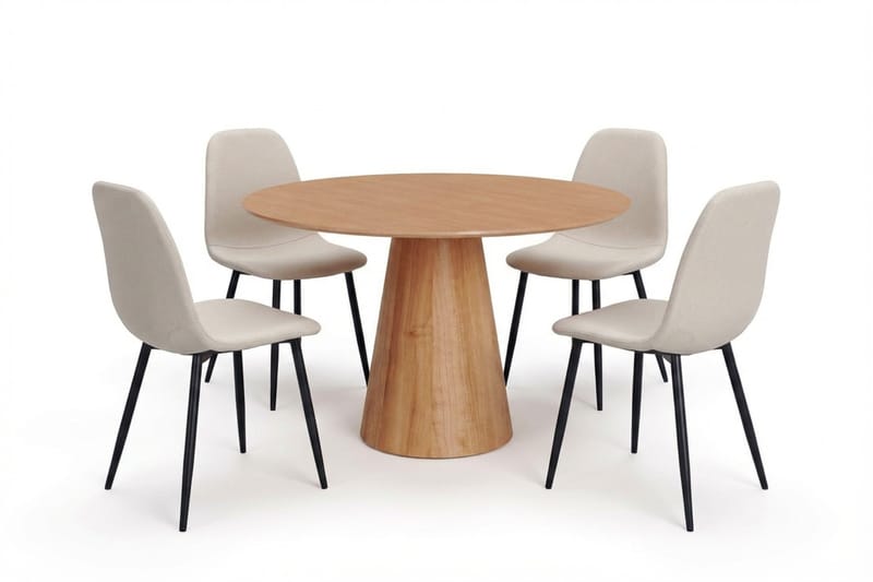 Siena Matgrupp runt 110 cm Ek med 4 Nibe Matstolar - Ek - Products - Möbler - Bord & matgrupp - Matgrupp