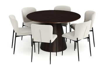 130 cm - Rökt ek/Vit