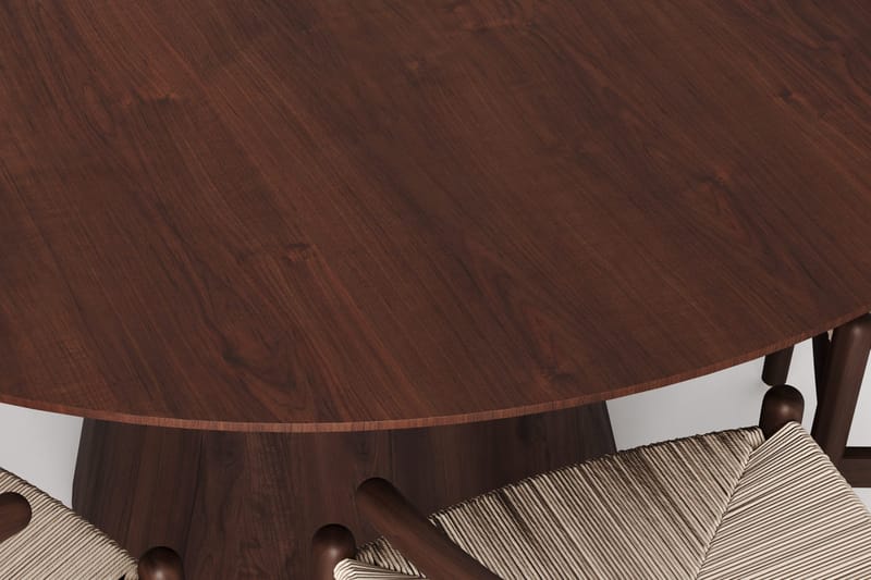 Siena Matgrupp runt 150 cm Valnöt med 6 Dastoori Matstolar - Valnöt - Products - Möbler - Bord & matgrupp - Matgrupp