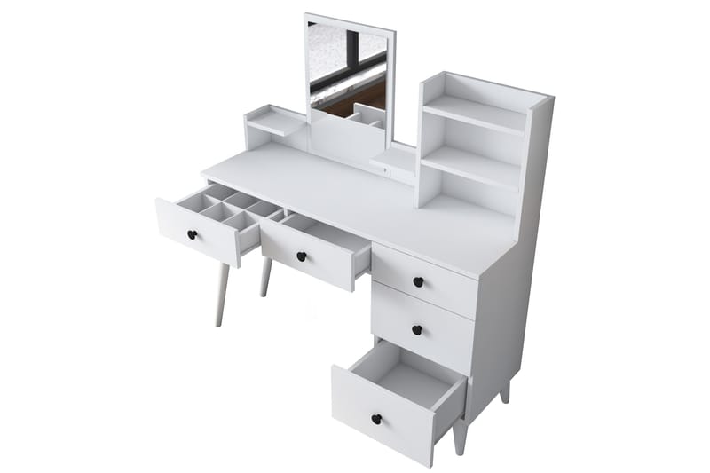 Junji Sminkbord 118,2x93,8 cm Vit - Hanah Home - Products - Möbler - Bord & matgrupp - Sminkbord & toalettbord