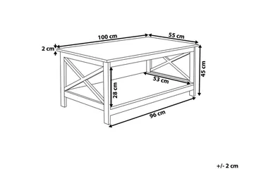 Fostia Soffbord 100 cm med Förvaring Hylla - Vit - Products - Möbler - Bord & matgrupp - Soffbord - Soffbord med förvaring
